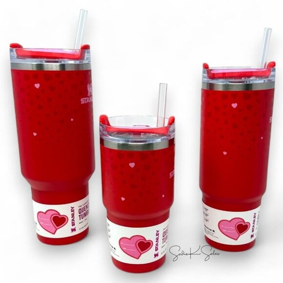 Target 20oz Valentine's Day Stanley Tumbler - Ruby Hearts Red - Picture 5 of 7